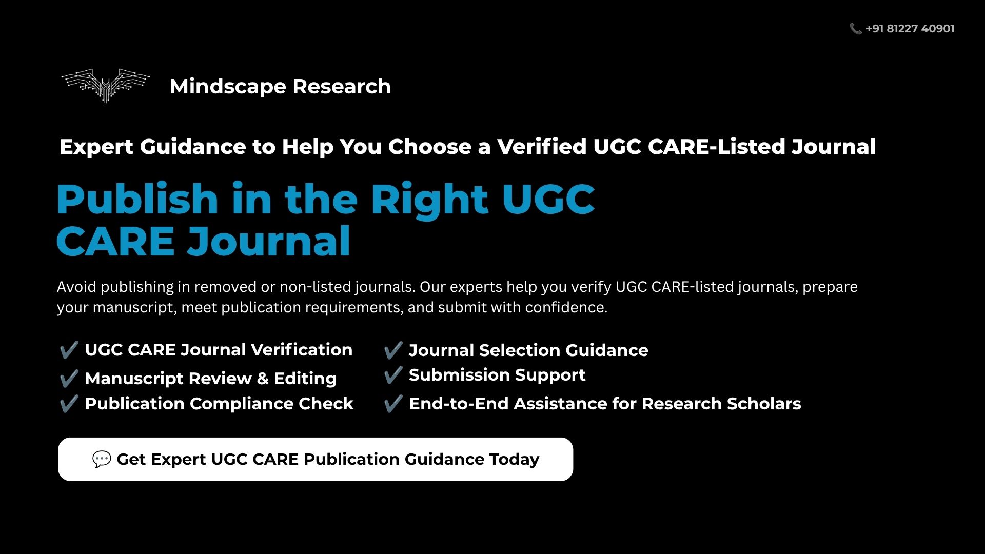 UGC CARE Journal Publication Assistance: What Scholars Need to Know Before Submitting